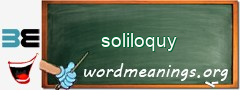 WordMeaning blackboard for soliloquy